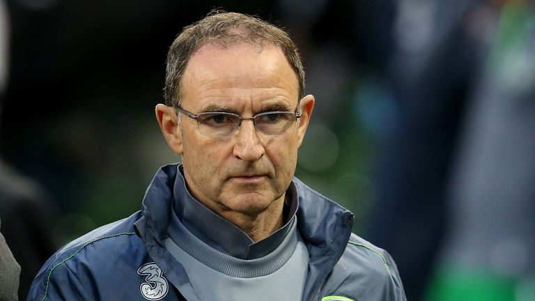 Republic of Ireland manager Martin O'Neill during the UEFA European Championship Qualifying match at the Aviva Stadium, Dublin.