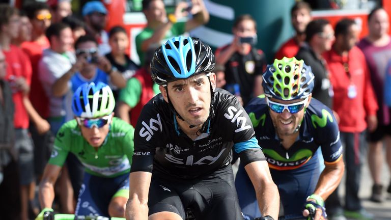 Mikel Nieve on stage fifteen of the 2015 Tour of Spain