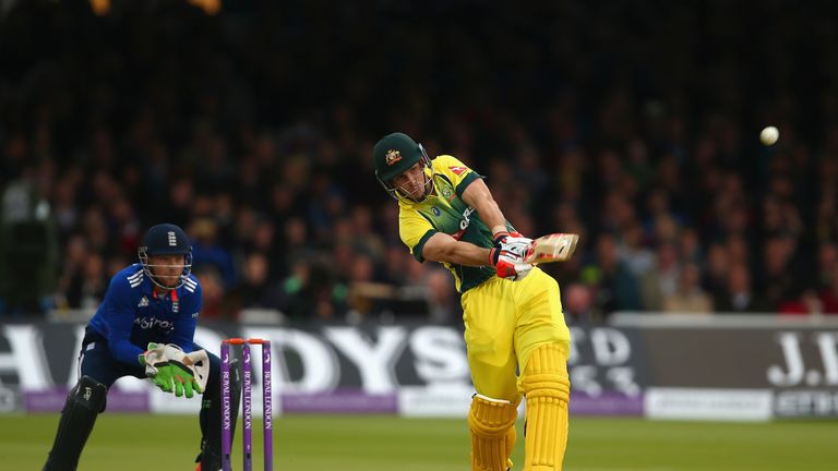 Mitchell Marsh of Australia hits out