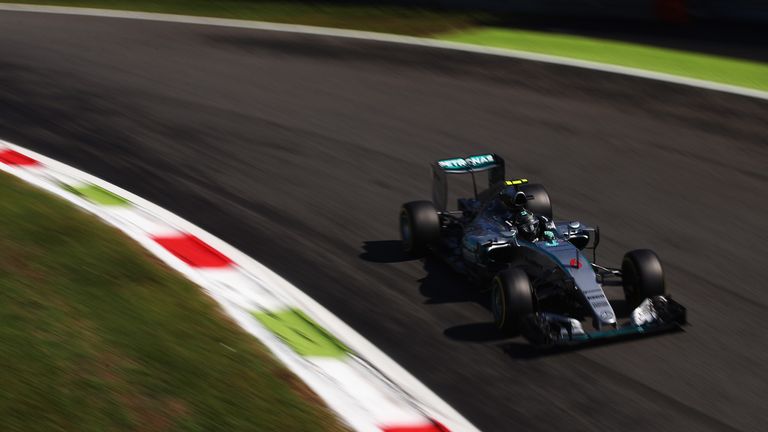 Nico Rosberg of Mercedes GP drives at Monza