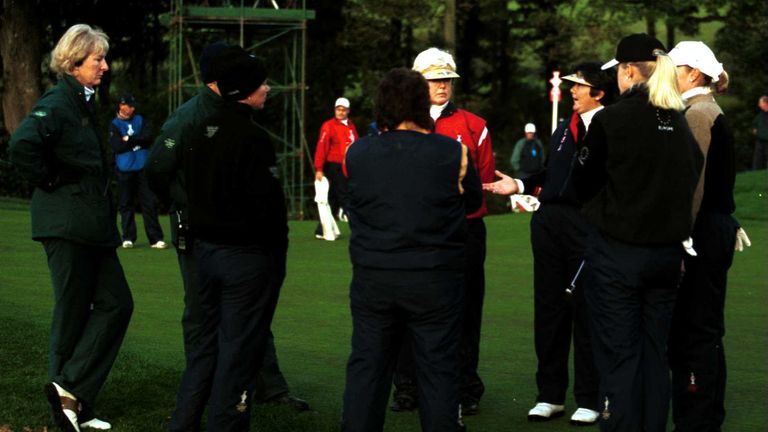 Pat Hurst explained her decision to the two captains Pat Bradley and Dale Reid