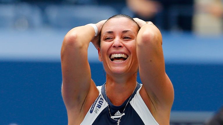 Vinci will play Flavia Pennetta in the first all-Italian final of the Open era after she beat Simona Halep in straight sets