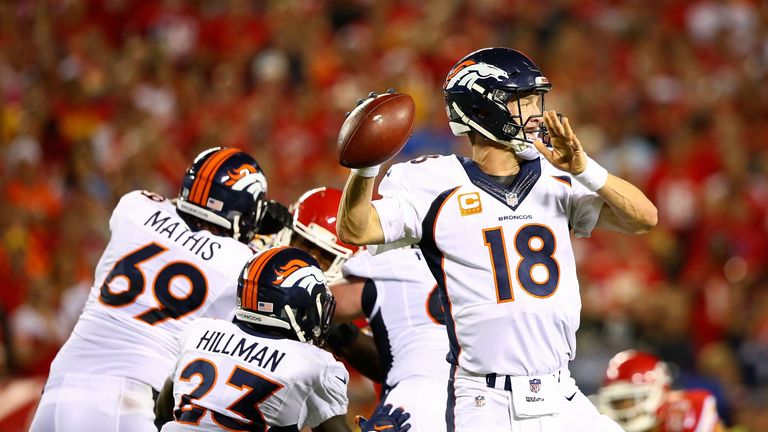 Denver's Peyton Manning threw for 256 yards against the Chiefs