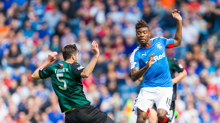 Nathan Oduwa (right) was a constant threat for Rangers, providing two assists and winning their first penalty
