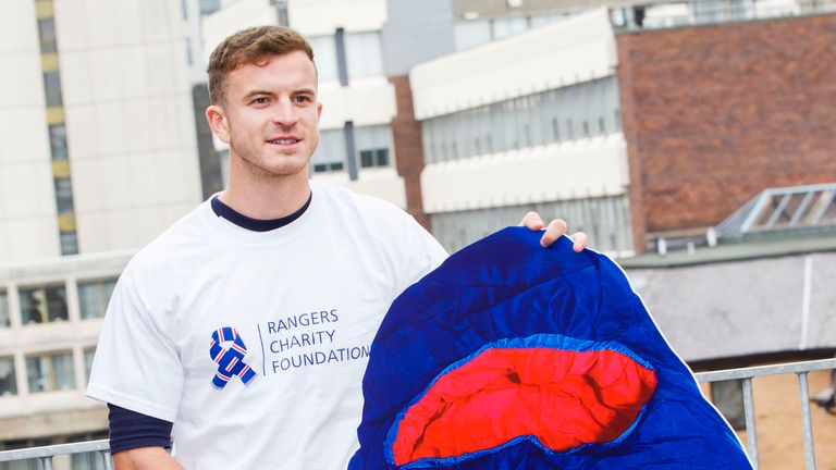 Rangers' Andy Halliday promotes the Glasgow City Mission
