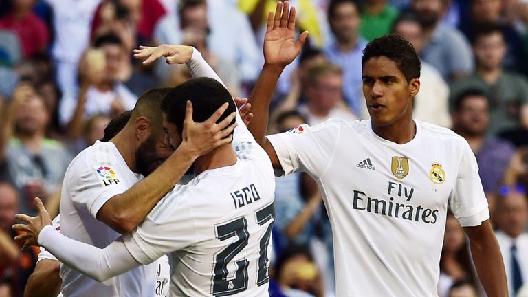 Real Madrid and Karim Benzema celebrate