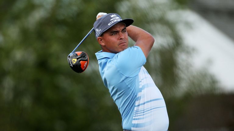 LAKE FOREST, IL - SEPTEMBER 19:  Rickie Fowler plays his shot from the fourth tee during the Third Round of the BMW Championship at Conway Farms