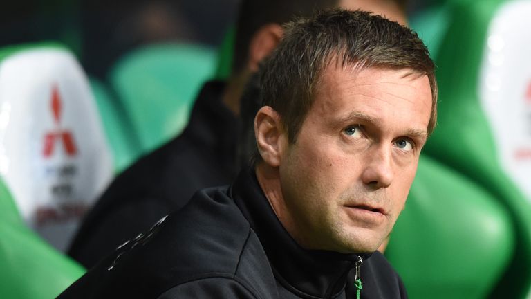 Celtic manager Ronny Deila watches his side face Raith