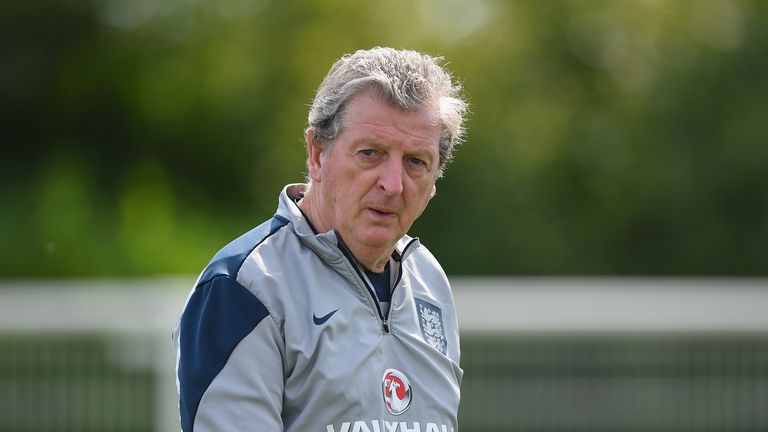 England manager Roy Hodgson during a training session
