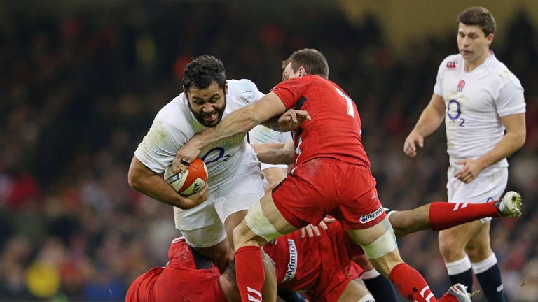 Billy Vunipola is tackled by Sam Warburton during England's 2015 Six Nations win over Wales