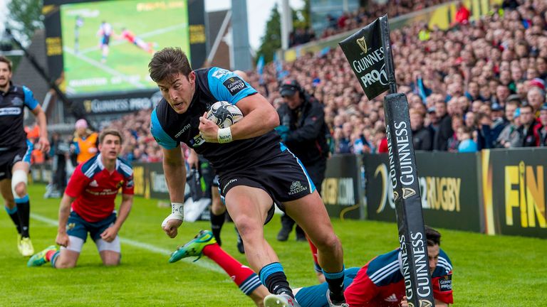 DTH Van Der Merwe scored a try in Glasgow's PRO12 final win over Munster