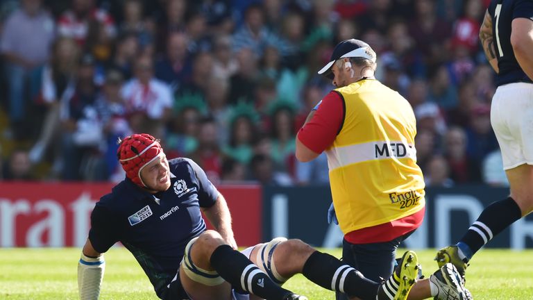 Scotland's Grant Gilchrist suffered a groin injury during their win over the USA