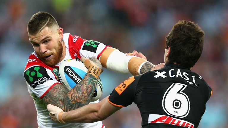 Josh Dugan of the St George-Illawarra Dragons