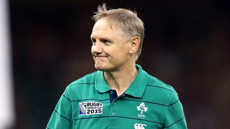 Ireland head coach Joe Schmidt during the Rugby World Cup match at The Millennium Stadium, Cardiff.