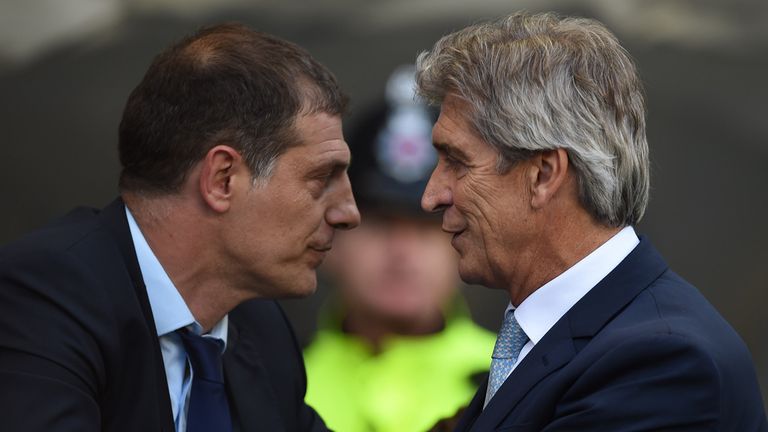 Slaven Bilic greets Manuel Pellegrini