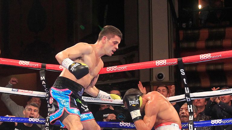 THE WORLD AWAITS.LIVERPOOL,OLYMPIA.PIC;LAWRENCE LUSTIG.ELIMINATOR FOR IBF WORLD SUPER-FEATHERWEIGHT TITLE.STEPHEN SMITH V DEVIS BOSCHIERIO