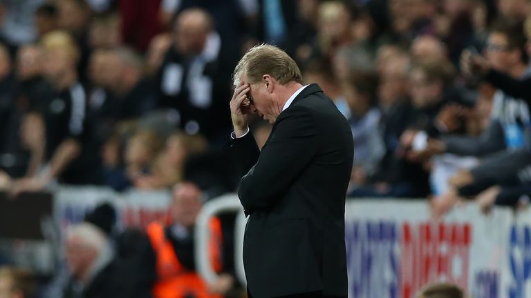  Steve McClaren Newcastle United's manager reacts