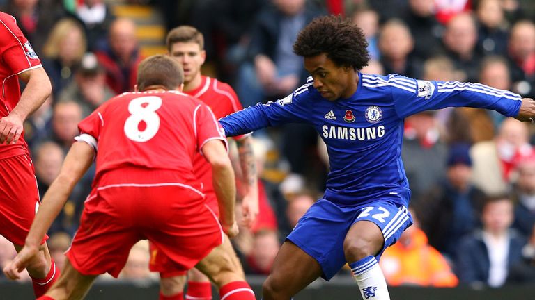 Steven Gerrard tried to persuade Willian to join Liverpool rather than Chelsea
