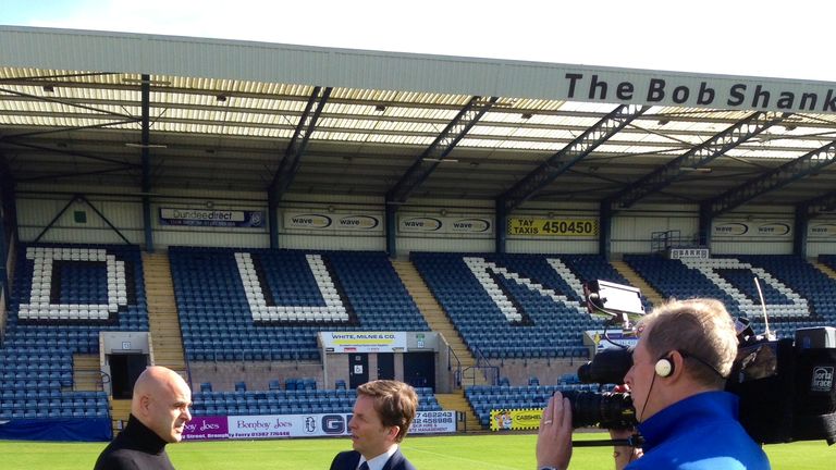 Yours truly interviewing former Georgia manager Temuri Ketsbaia during a return to his old club Dundee last year