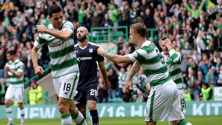 Thomas Rogic celebrates after putting Celtic ahead