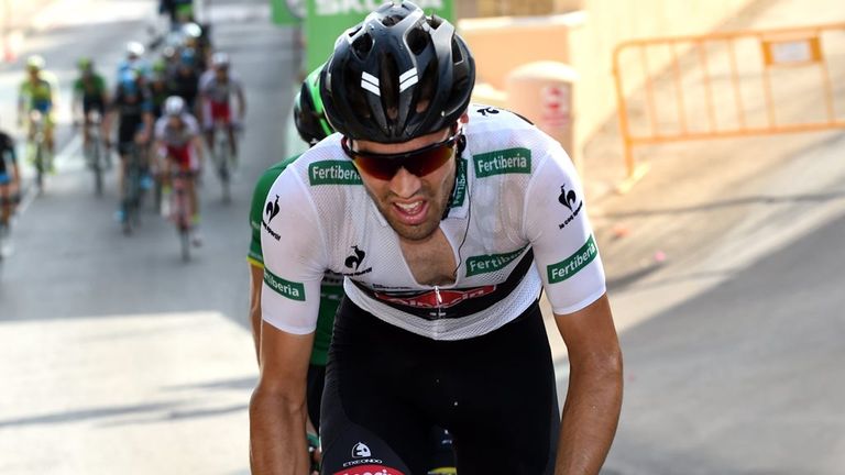 Tom Dumoulin attacks on stage nine of the 2015 Vuelta a Espana