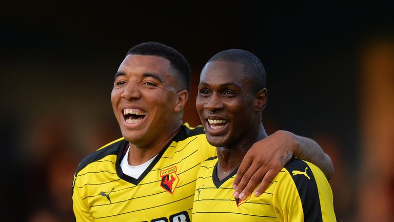 Troy Deeney (left) felt Watford might have run out of chances before  Odion Ighalo (right) scored the winner against Swansea