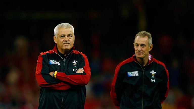 Wales coach Warren Gatland with Rob Howley