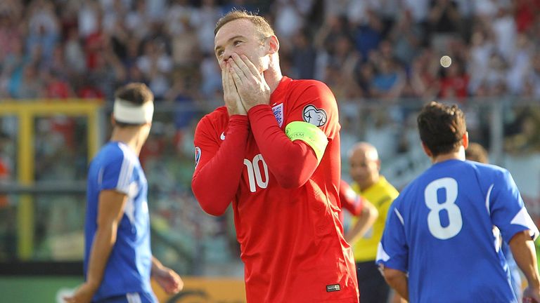 Wayne Rooney celebrates after equalling Sir Bobby Charlton's goalscoring record