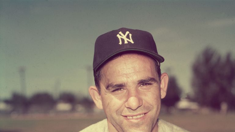 Yogi Berra, pictured in 1955