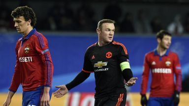 Wayne Rooney (middle) struggled to influence the game against CSKA Moscow