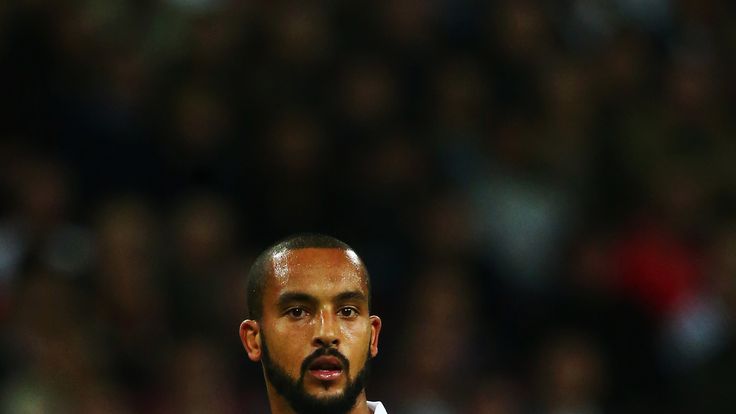 Theo Walcott of England looks on during the UEFA EURO 2016 Group E qualifying match between England and Estonia at Wembley