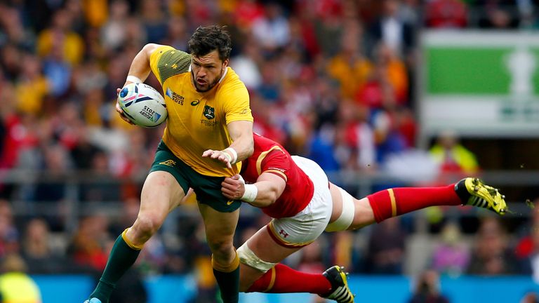 Guy Grinham was able to watch Adam Ashley-Cooper  against Wales