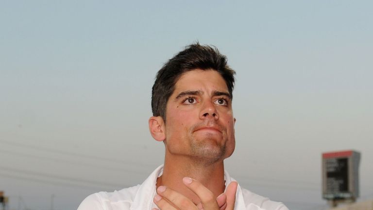 Alastair Cook applauds after the first Test ends in a draw