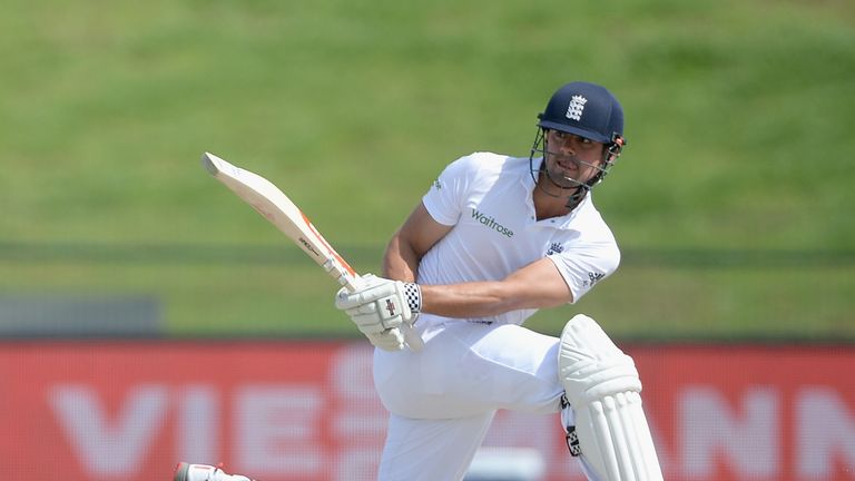 England captain Alastair Cook bats during day three of the 1st Test between Pakistan and England in Abu Dhabi