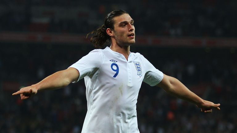 Andy Carroll has scored twice in nine appearances for England.