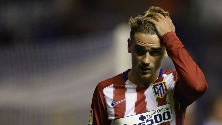 Antoine Griezmann missed two clear-cut chances as Atletico Madrid failed to go top of La Liga