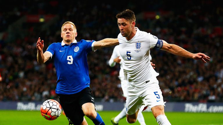 Ats Purje and Gary Cahill tangle