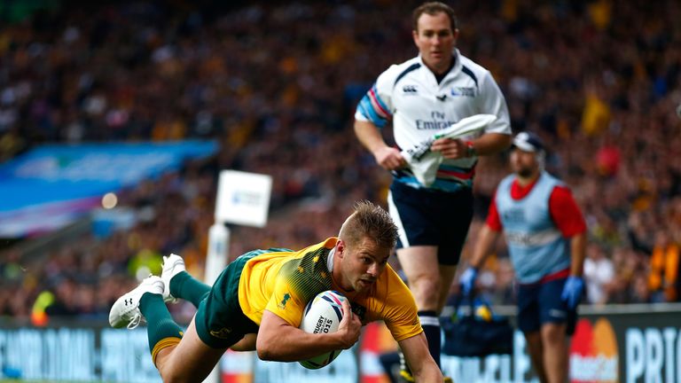 Drew Mitchell gave Australia the lead at the beginning of the second half