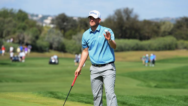 Bernd Wiesberger's second shot to the second spun back into the hole for an unlikely eagle