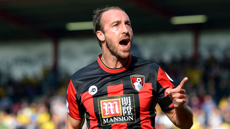 Bournemouth's Glenn Murray celebrates scoring his side's first goal of the game