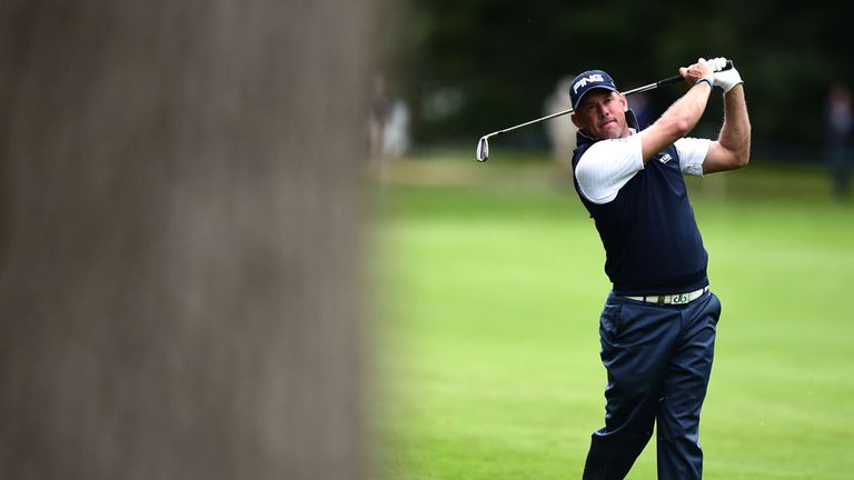 England's Lee Westwood during day one of the British Masters at Woburn Golf Club, Little Brickhill.