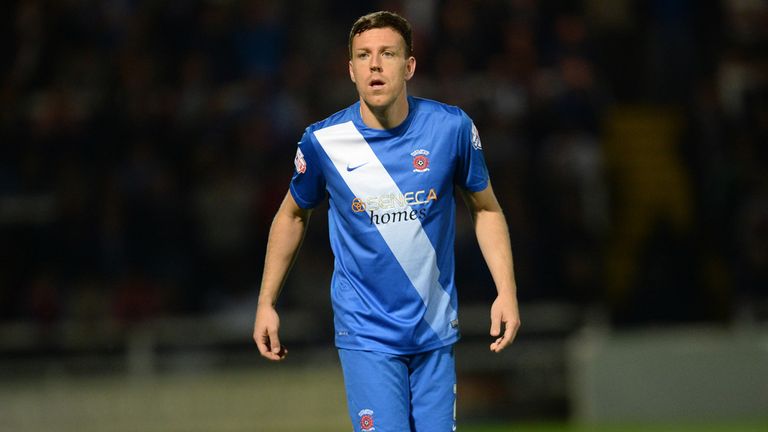 Hartlepool United's Carl Magnay during the Capital One Cup, second round match at Victoria Park, Hartlepool.