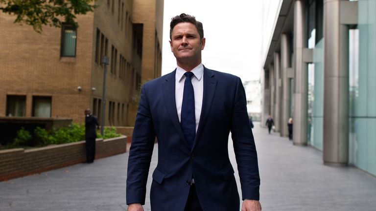 Chris Cairns arrives at Southwark Crown Court