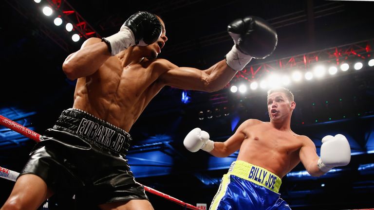 LONDON, ENGLAND - NOVEMBER 29:  Billy Joe Saunders fights Chris Eubank Junior during Boxing at ExCel on November 29, 2014 in London, England.  (Photo by Ju