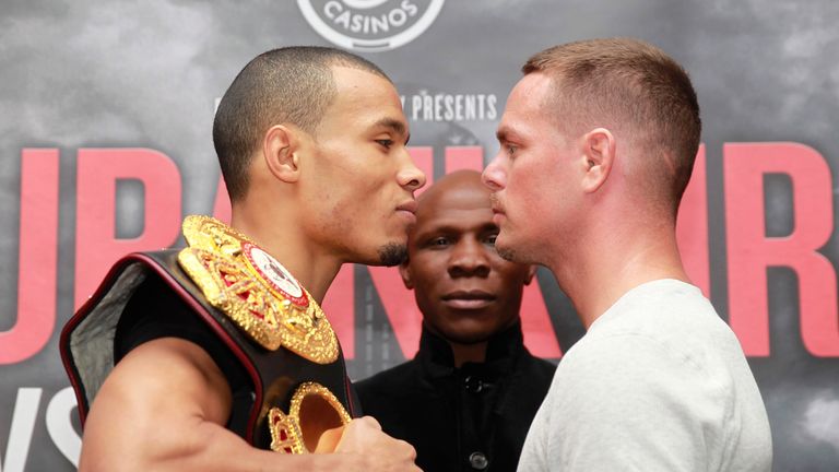 SHEFFIELD BOXING PRESS CONFERENCE.MERCURE HOTEL,SHEFFIELD.PIC;LAWRENCE LUSTIG.WBA INTERIM MIDDLEWEIGHT TITLE HOLDER CHRIS EUBANK JNR