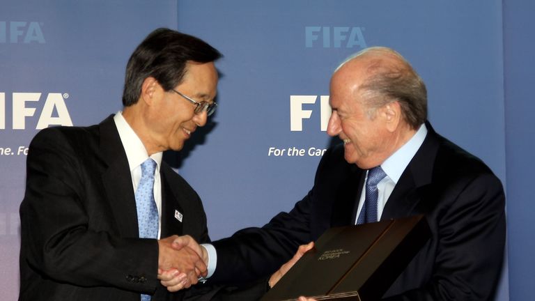 Dr Chung Mong-joon and Sepp Blatter in happier times in 2010