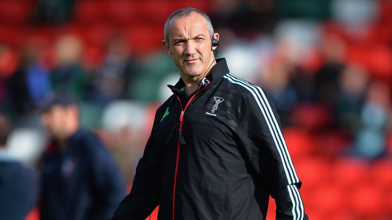 Conor O'Shea pictured at the Leicester v Harlequins Aviva Premiership game in October 2015