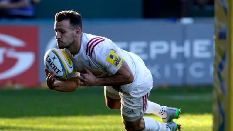Danny Care of Harlequins scores a try 