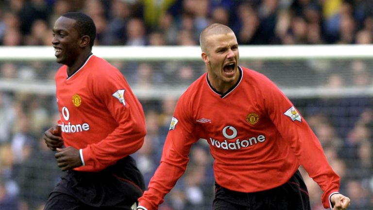 David Beckham Manchester derby