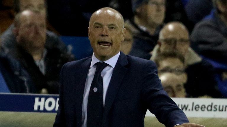Leeds United manager Uwe Rosler during the Sky Bet Championship match at Elland Road, Leeds.